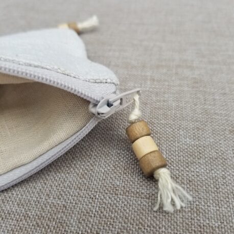 altes LEINEN - zweiBAG - eine Tasche 2 Fächer - Image 4