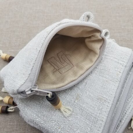 altes LEINEN - zweiBAG - eine Tasche 2 Fächer - Image 6