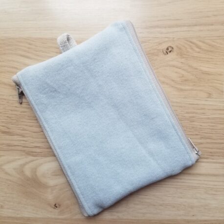 altes LEINEN - zweiBAG - eine Tasche 2 Fächer GROSS, d.blau - Image 3